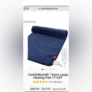 ComfyTemp Extra Large Heating Pad - Gray